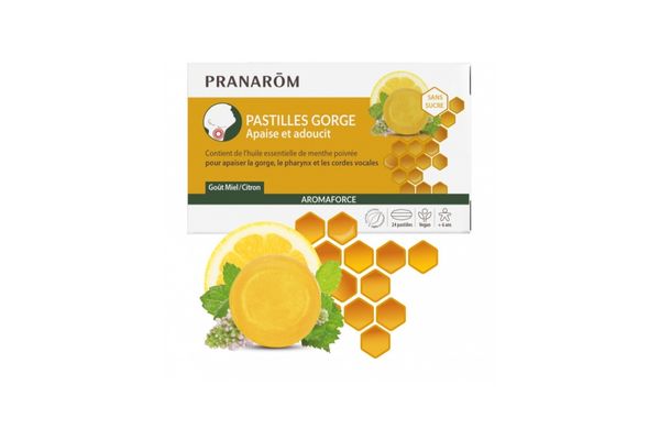 image Pranarôm – Pastilles gorge – Miel/Citron